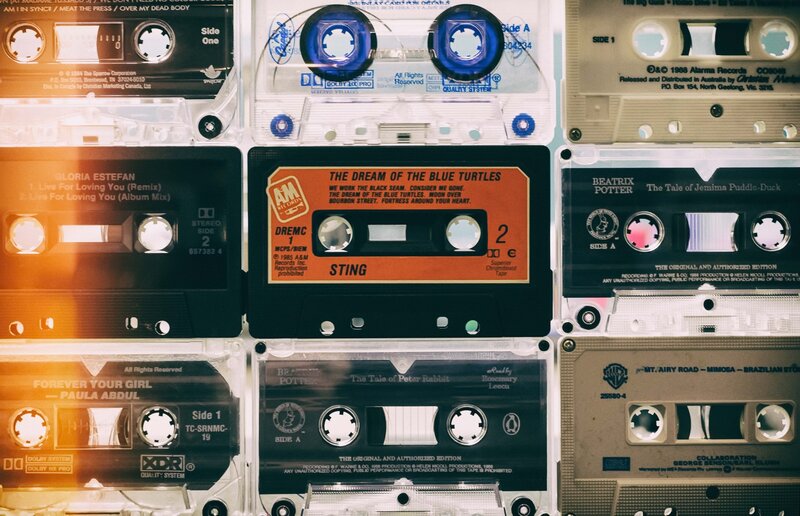 Collection of Cassette Tapes — Black