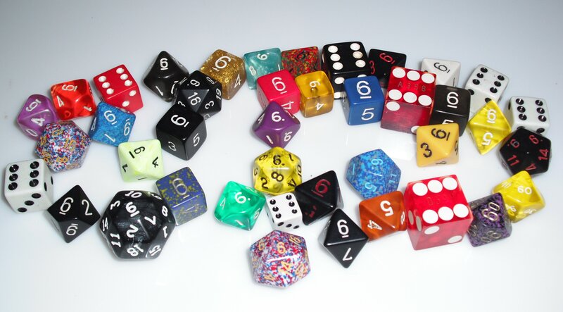 collection of colorful dice