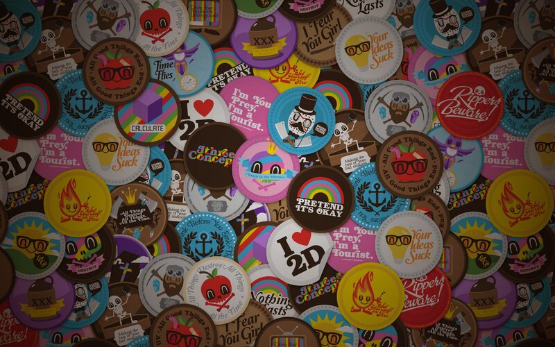 collection of colorful stickers