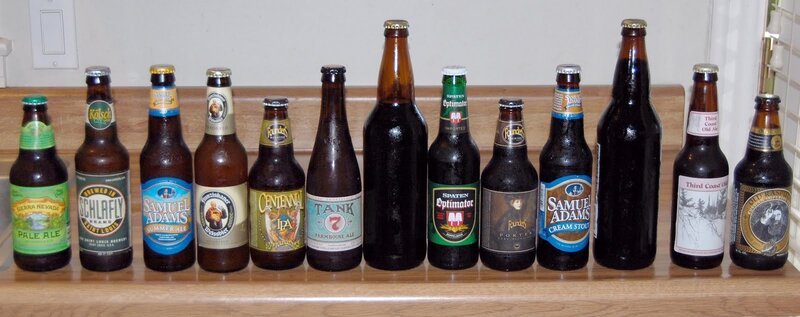 collection of craft beer bottles