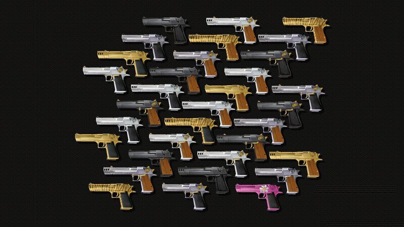 Collection of Desert Eagle pistols