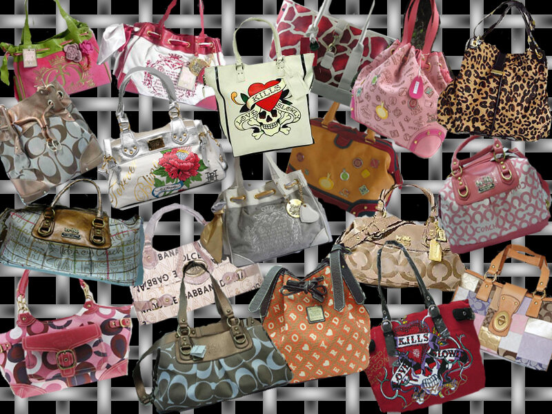 collection of designer handbags