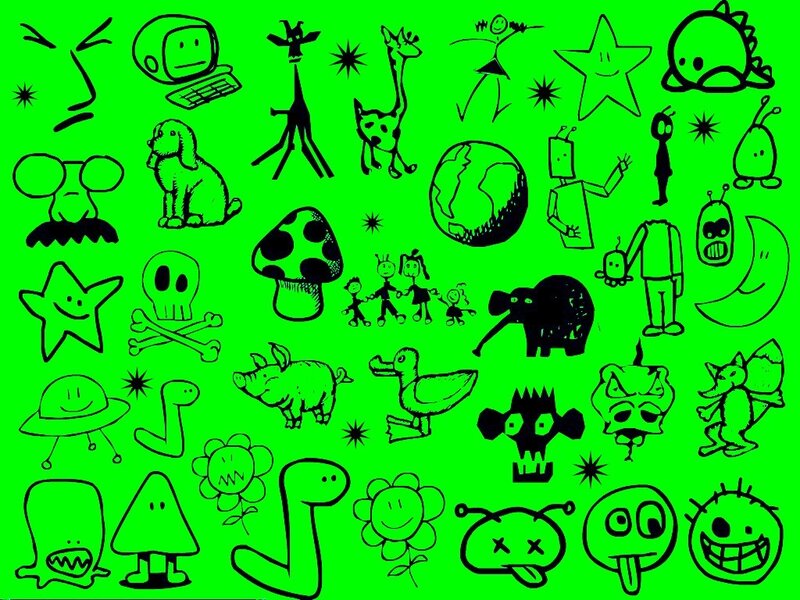 Collection of Doodles — Green