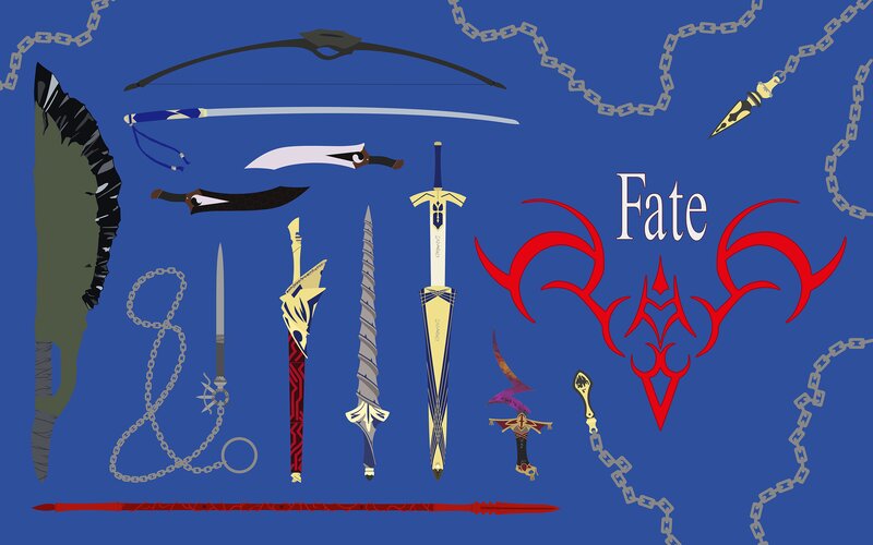 Collection of Fantasy Weapons — Blue