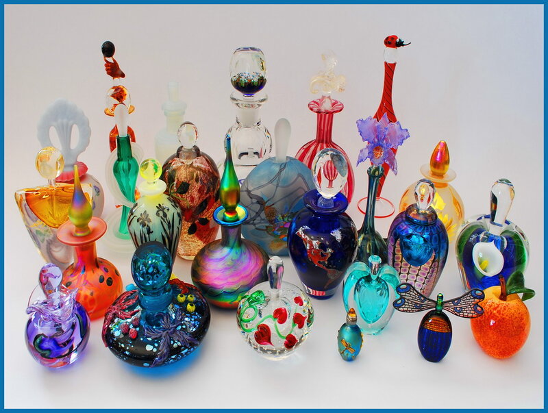 Collection of Glass Perfume Bottles