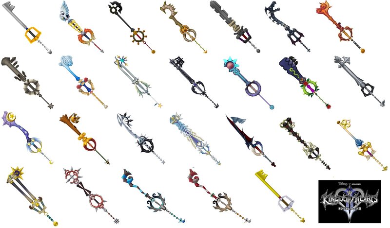 Collection of Keyblades — White