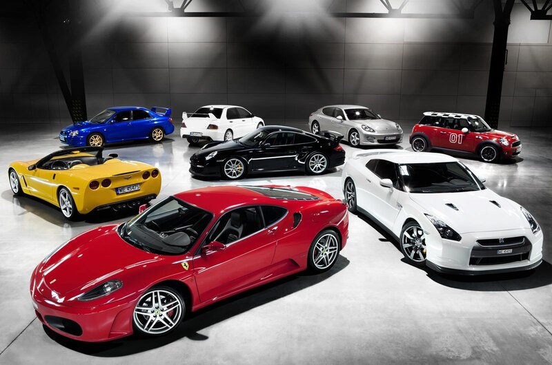 Collection of luxury sports cars