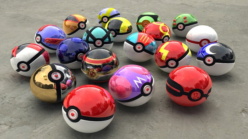 collection of poké balls