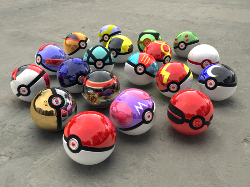 collection of poké balls
