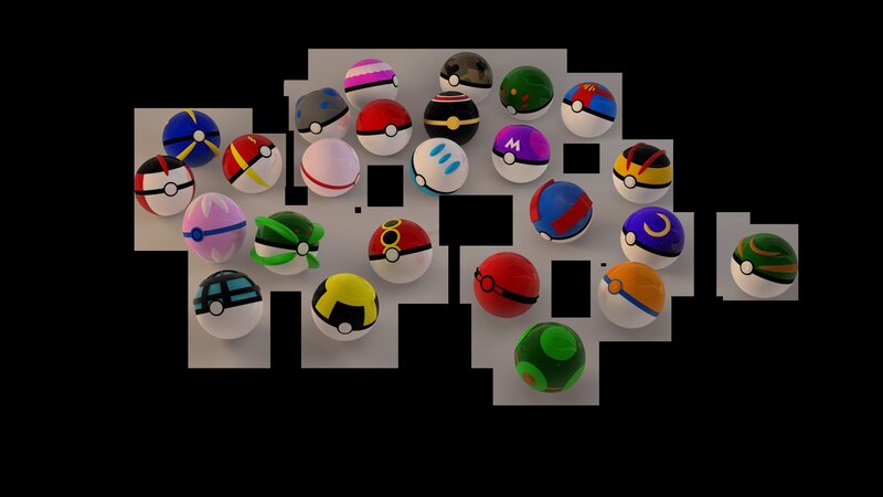 collection of poké balls