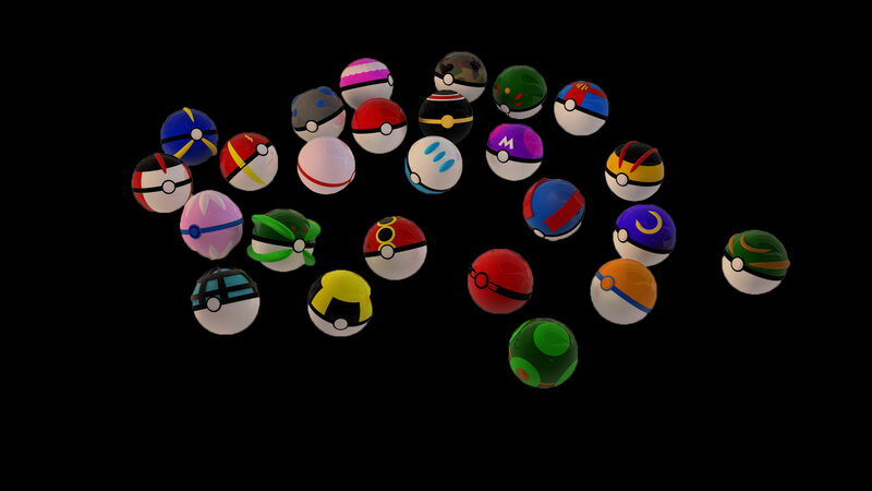 collection of poké balls
