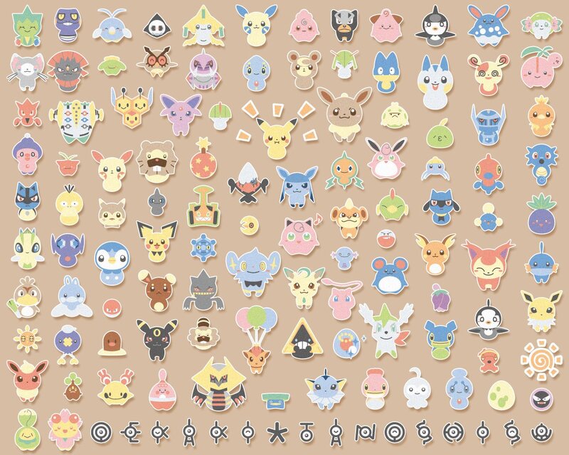 Collection of Pokémon Stickers
