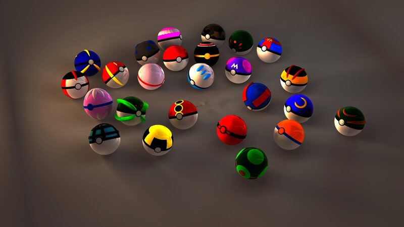 Collection of Pokeballs — Gray