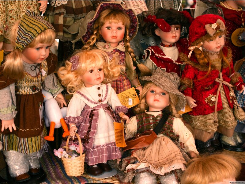 Collection of Porcelain Dolls