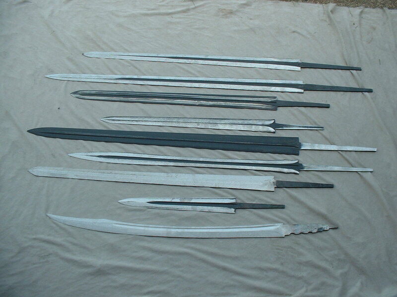 collection of sword blades