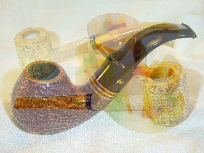 collection of tobacco pipes