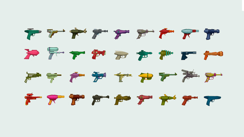 Collection of toy blasters