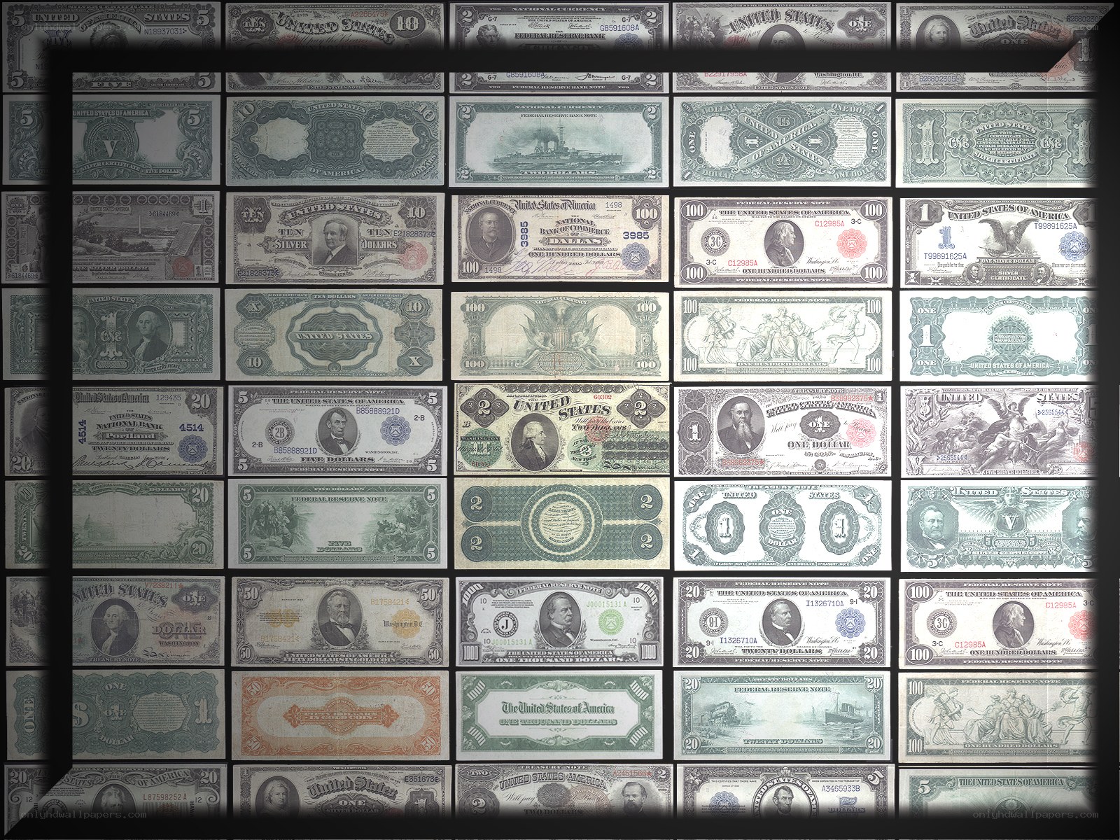 collection of us currency notes