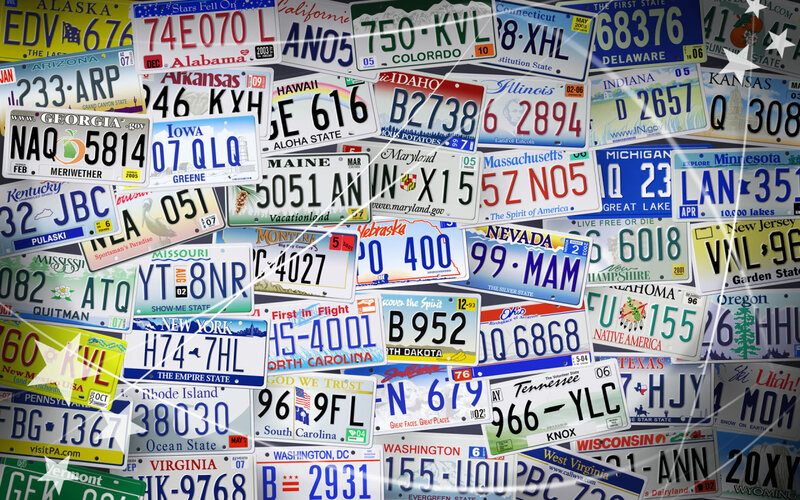 Collection of US License Plates