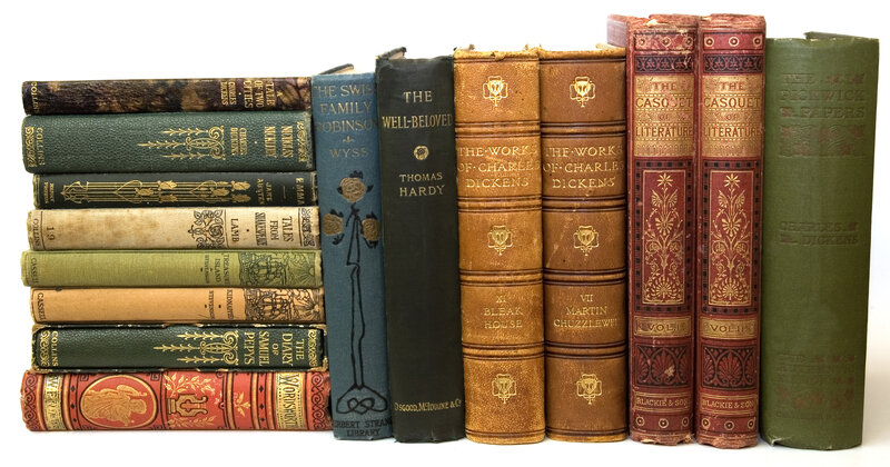 collection of vintage books