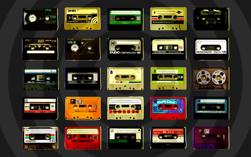 Collection of vintage cassette tapes