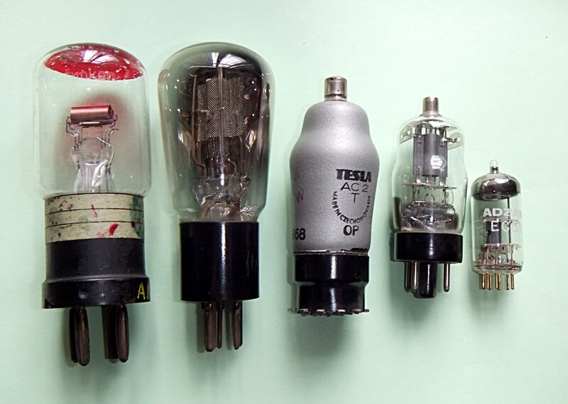 collection of vintage vacuum tubes