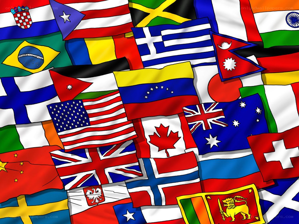 collection of world flags