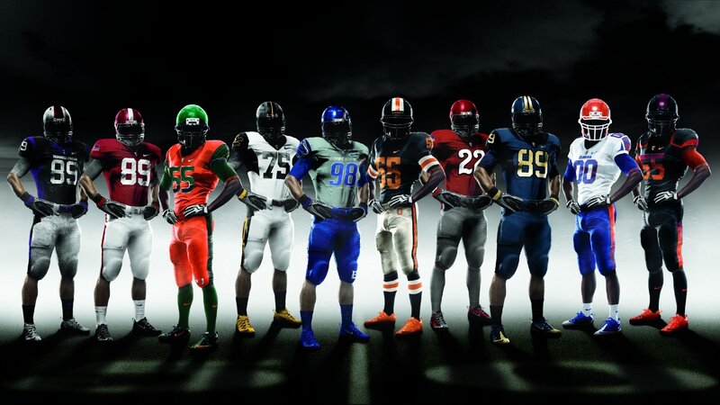 college football uniforms lineup