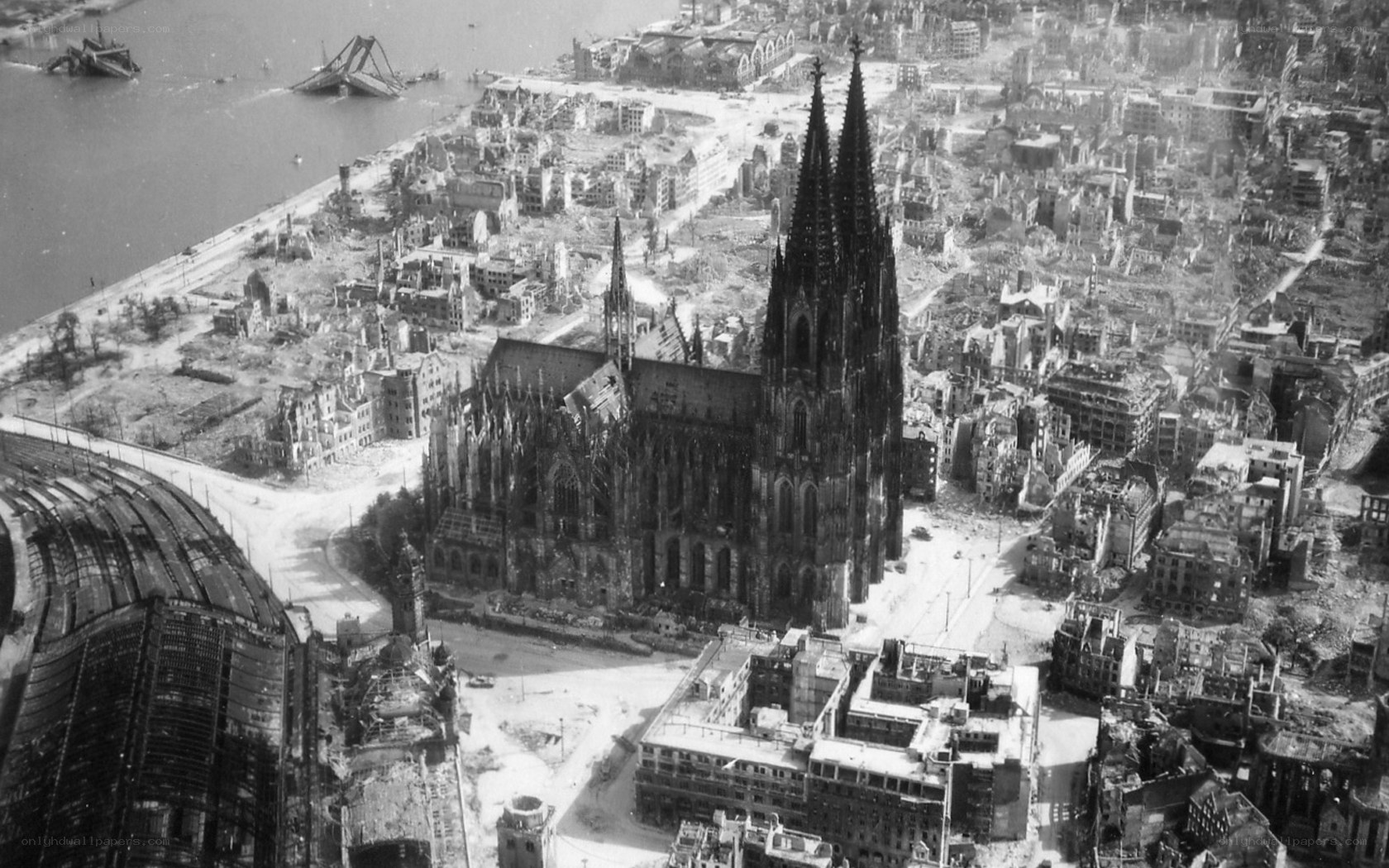 Cologne after WWII bombing