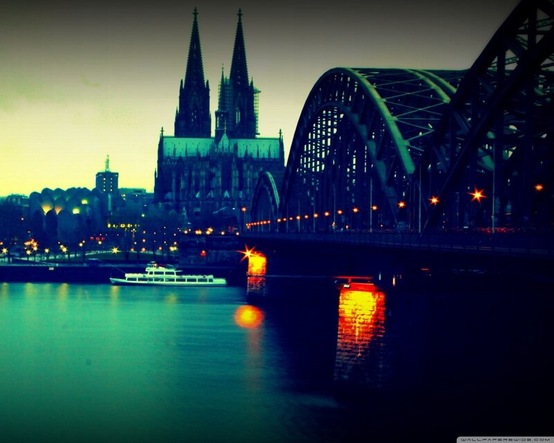 Cologne Cathedral at Dusk — Blue, Dramatic, Night