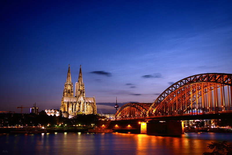 Cologne Cathedral at Night — Blue