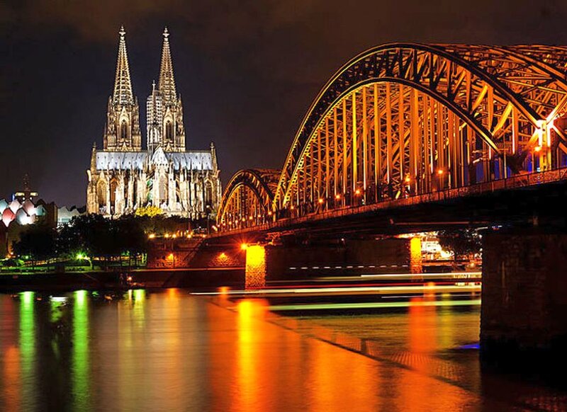 Cologne Cathedral at Night — Orange