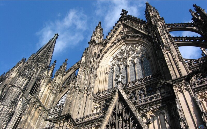 Cologne Cathedral — Blue, Dramatic, Afternoon, Photograph, Spires