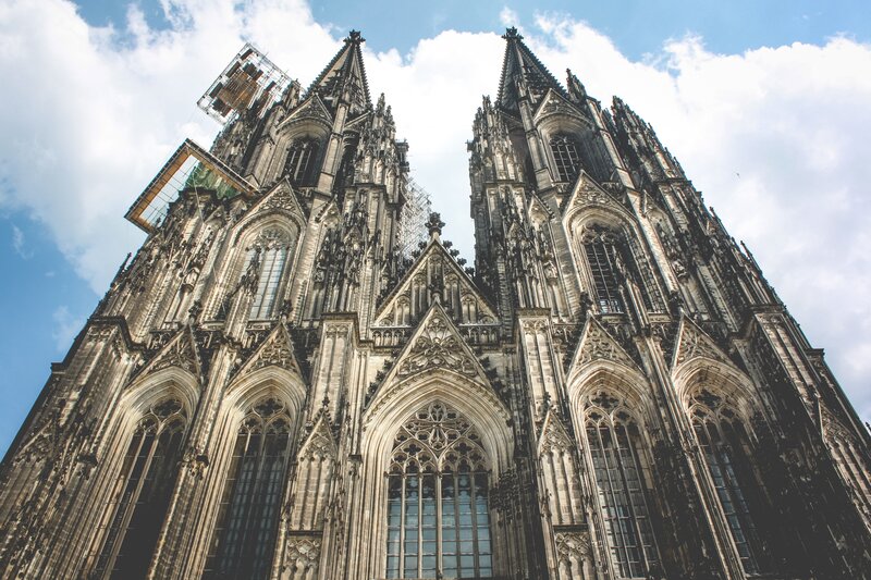 Cologne Cathedral Facade — Blue