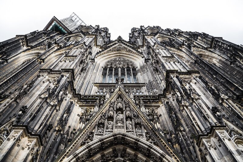Cologne Cathedral Facade — Gray