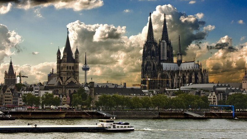 Cologne Cathedral Skyline — Blue, Dramatic