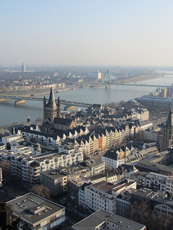 Cologne cityscape with cathedral