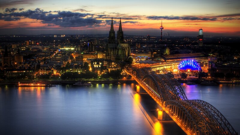 Cologne Skyline at Dusk