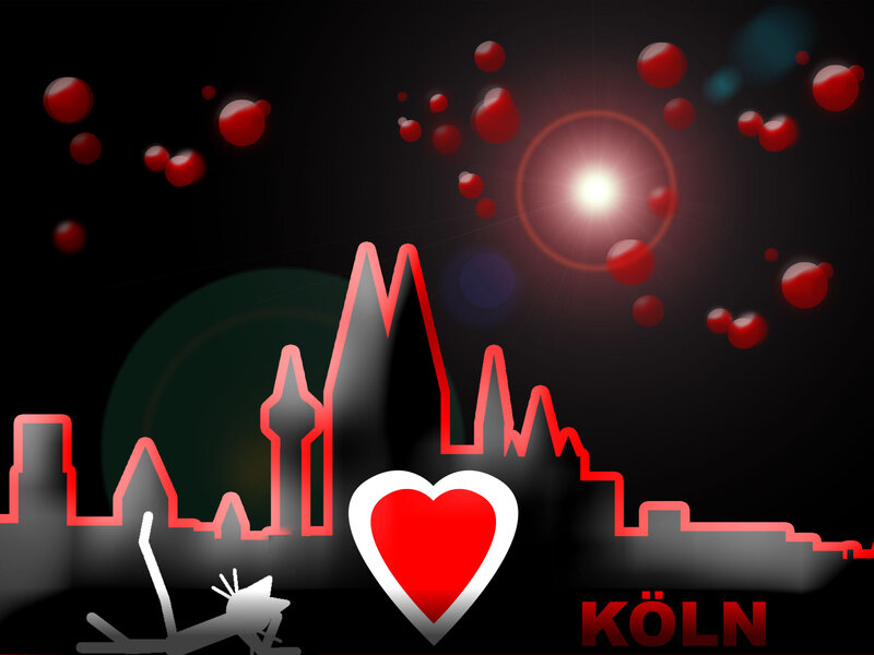 Cologne Skyline with Heart