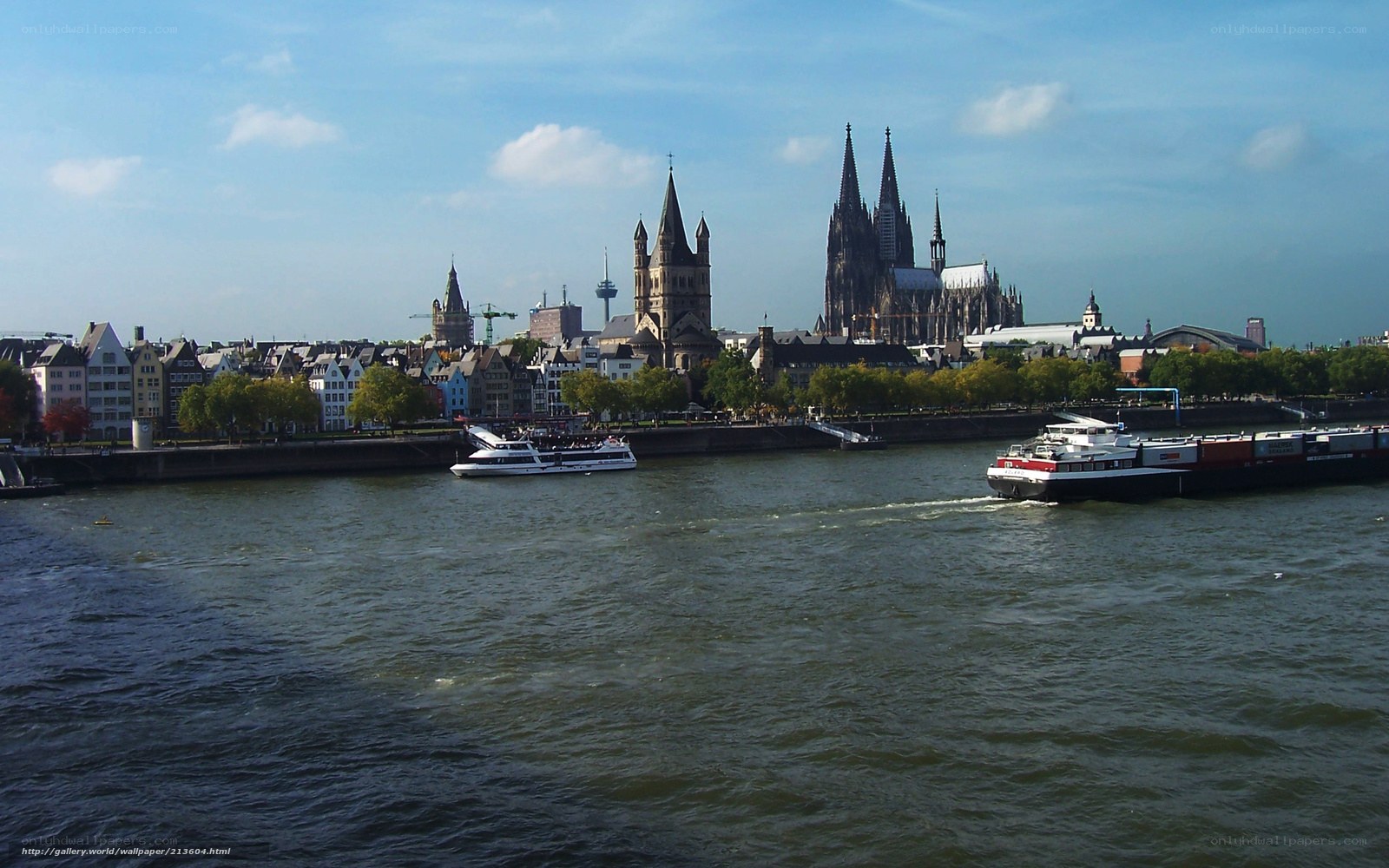 Cologne skyline with river