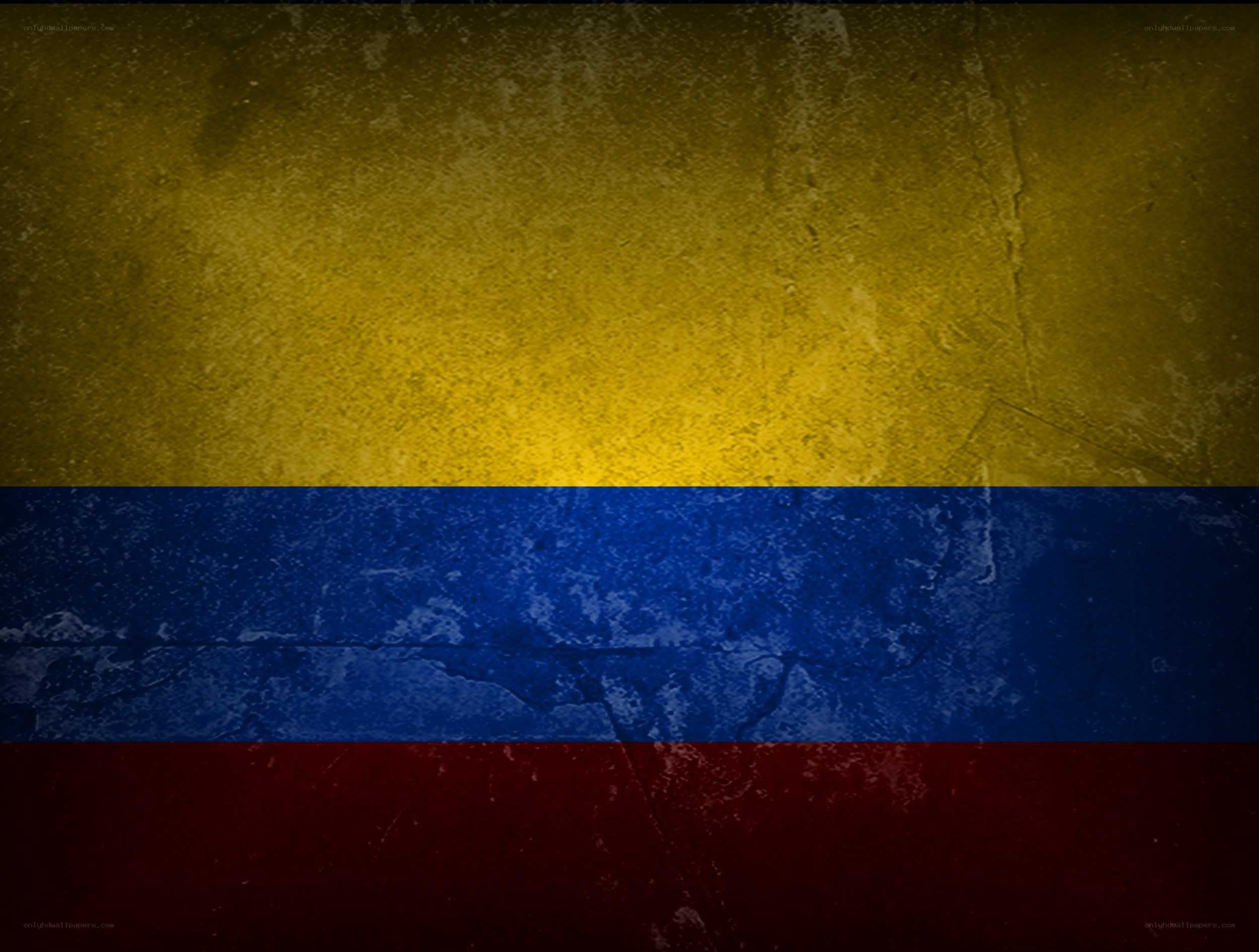 Colombian flag with grunge texture