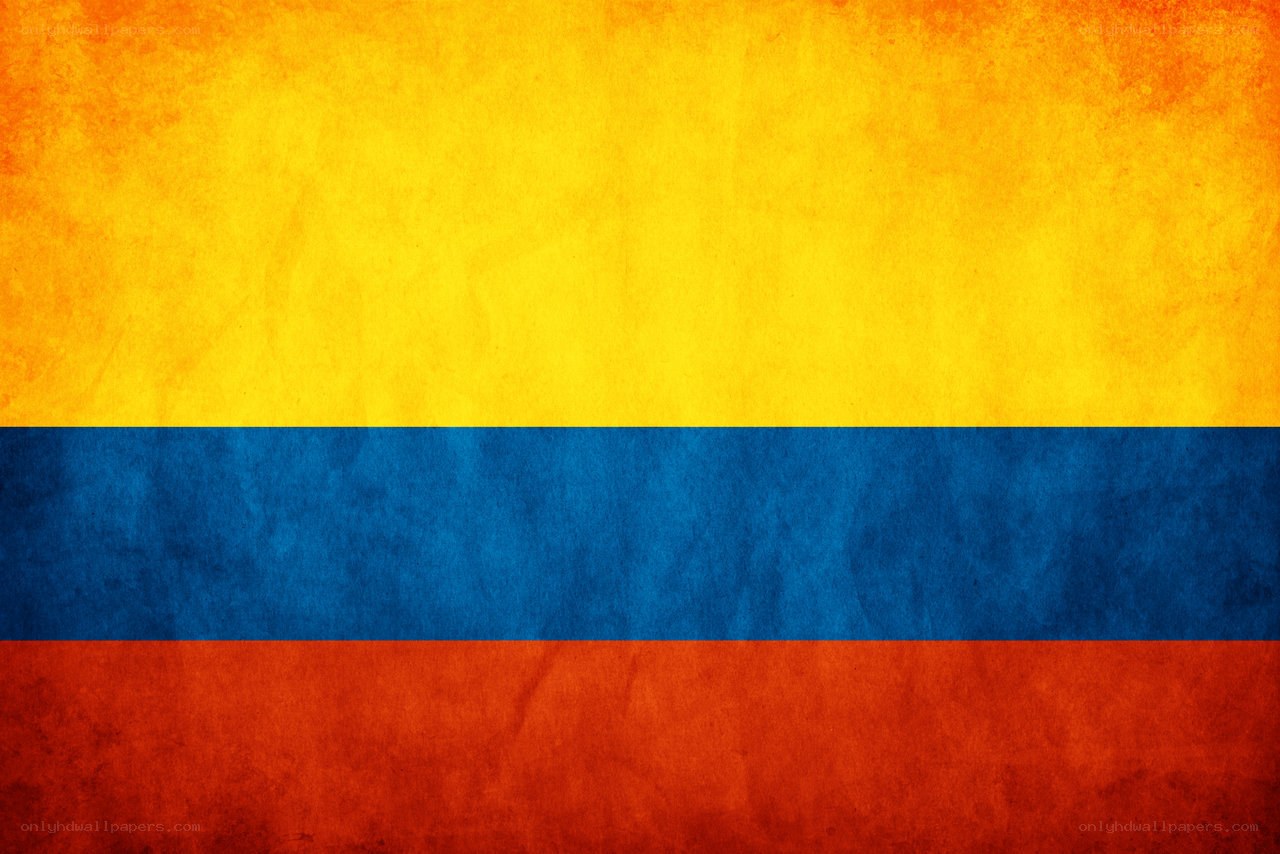 Colombian flag with grunge texture