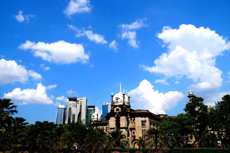 Colonial Building with Domes