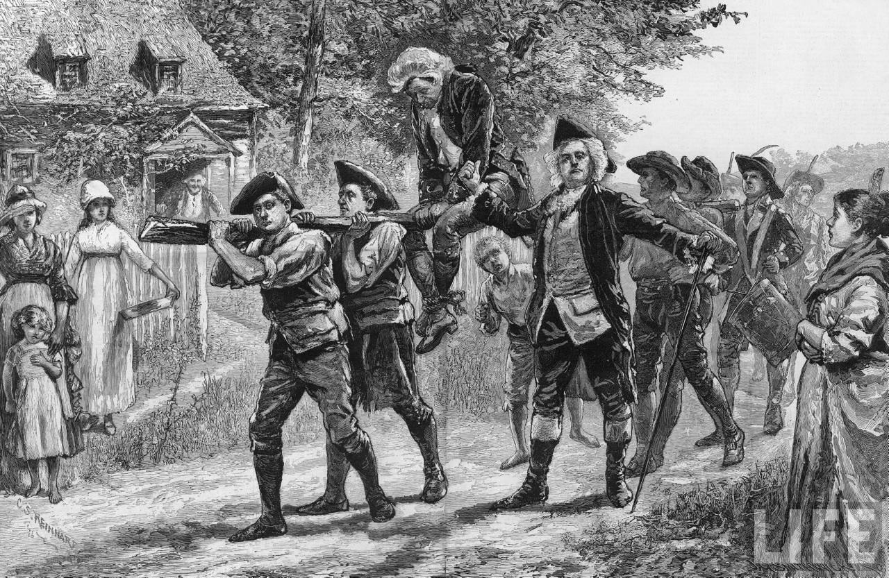 Colonial-era arrest scene