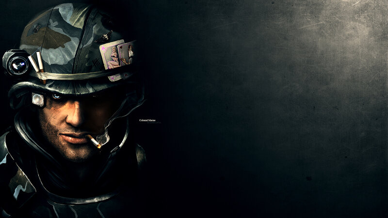 Colonial Marine soldier portrait