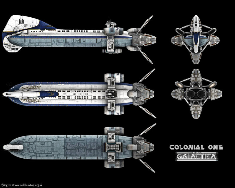 Colonial One spacecraft views