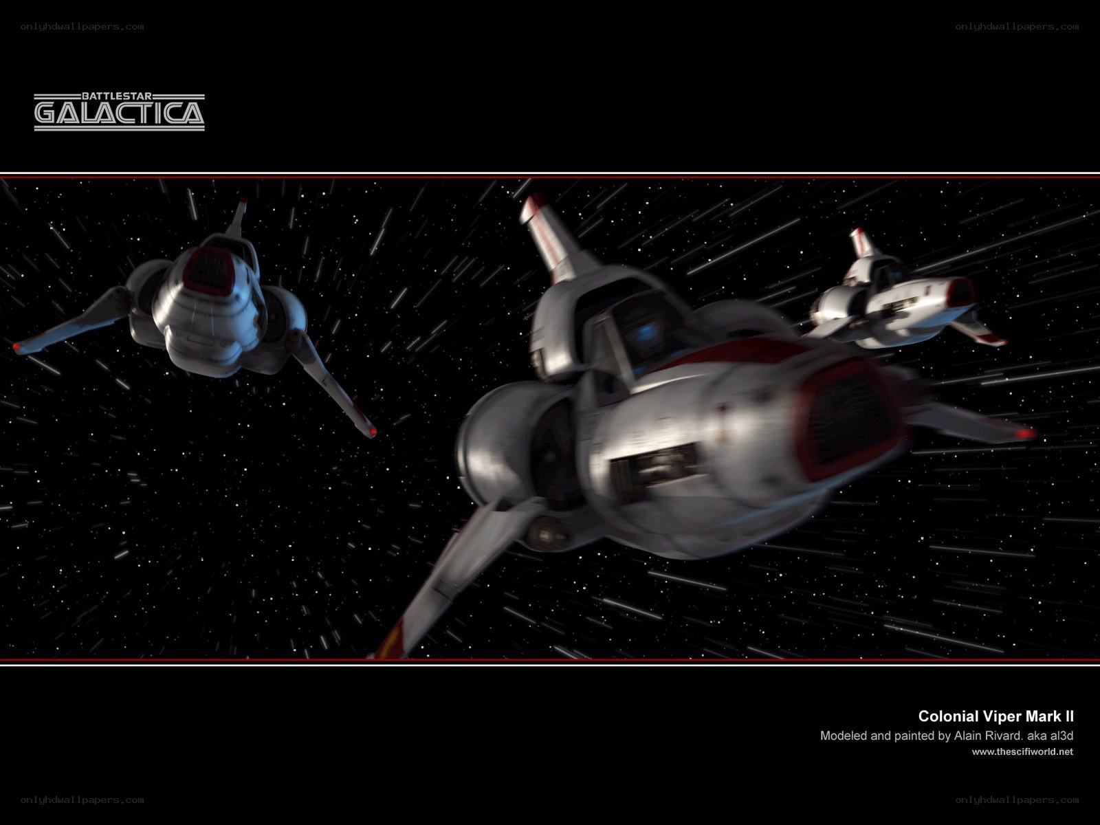 Colonial Viper Mark II in space