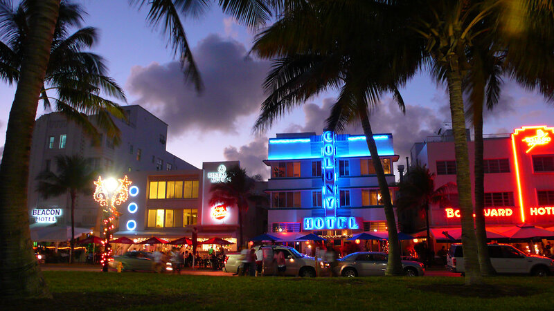 Colony Hotel at Dusk