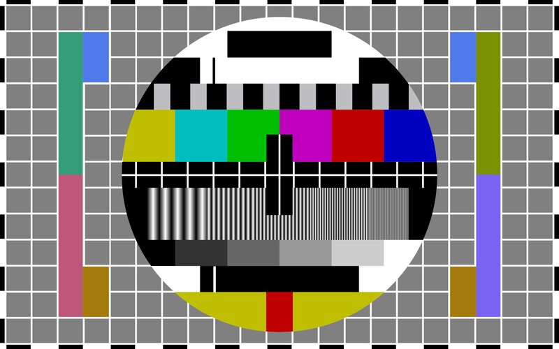 Color Bar Test Pattern — Gray, Neutral