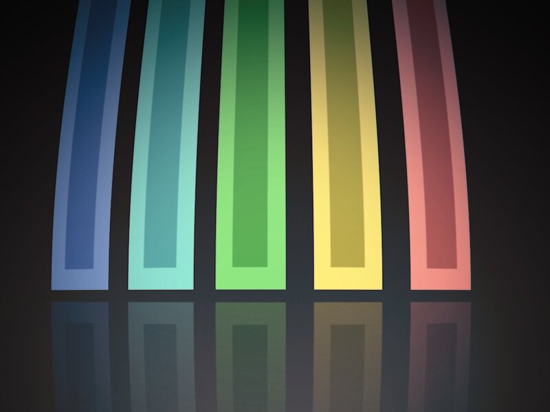 Color Bars on Dark Surface